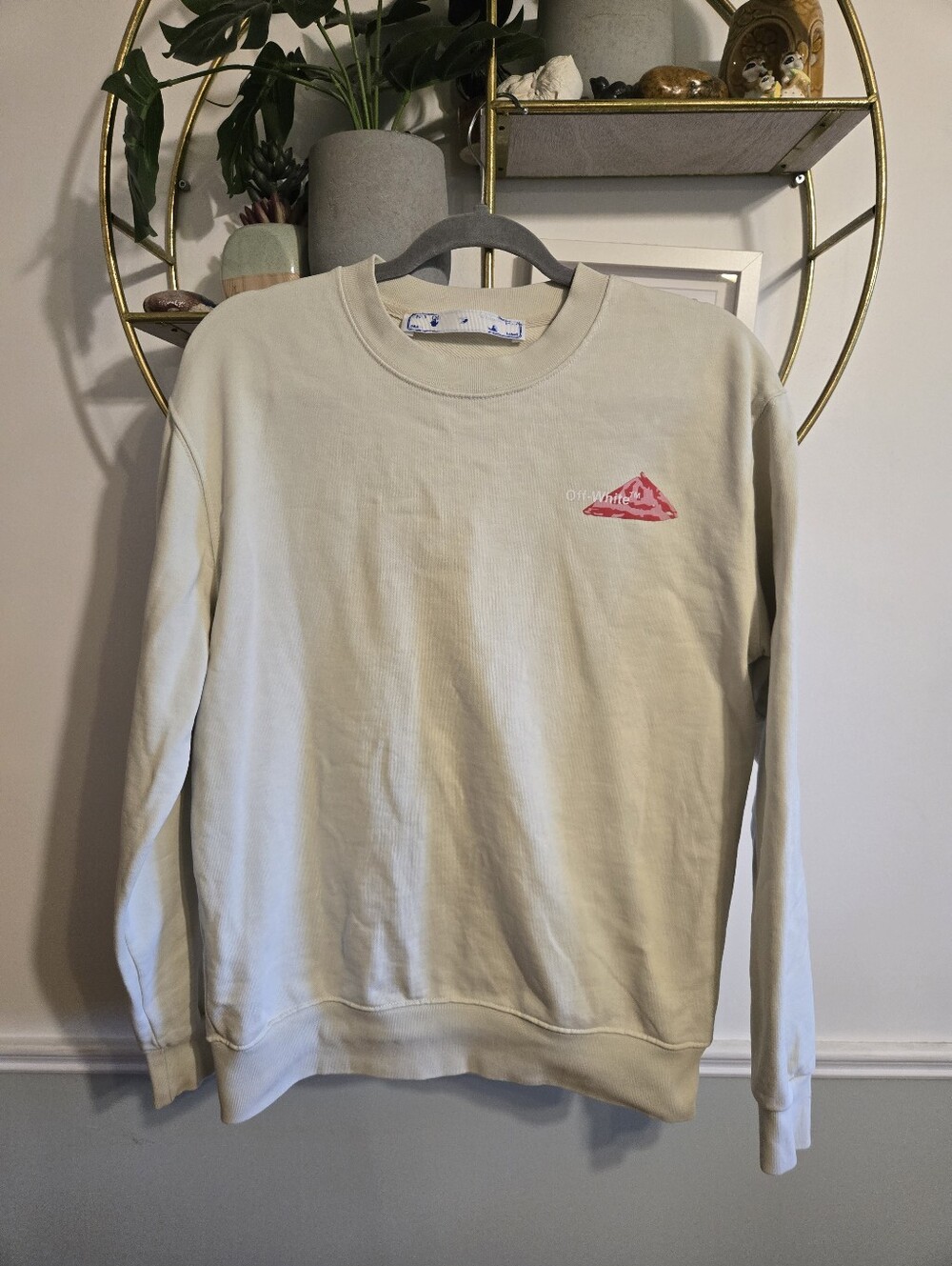 Off-White SS21 Marker Graphic Crewneck Sweatshirt Size M